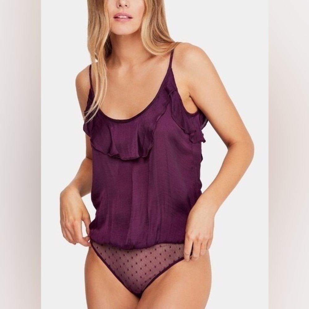 Free People| Ruffled Backless Bodysuit